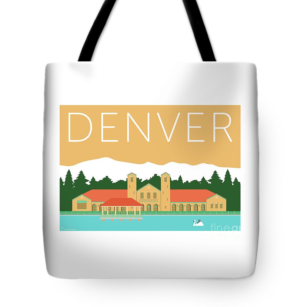 Denver Tote Bag featuring the digital art DENVER City Park/Adobe by Sam Brennan