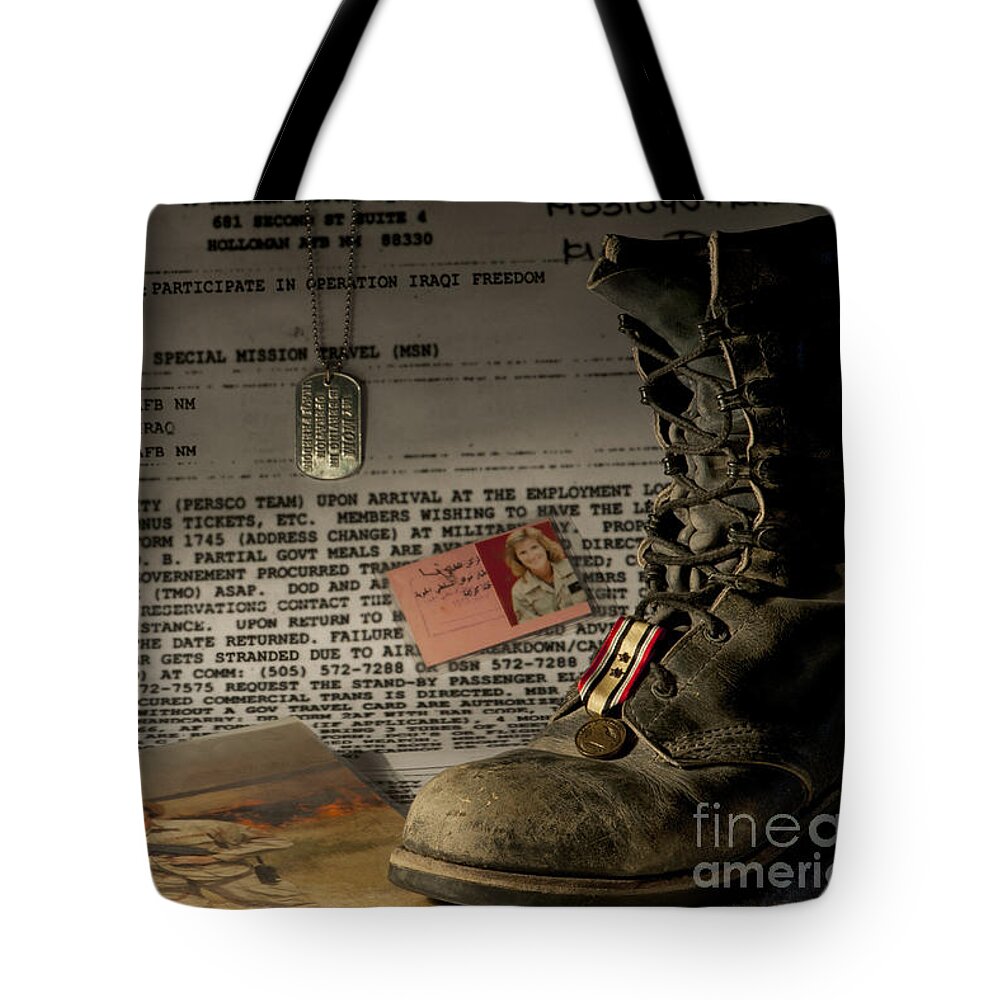 Military Tote Bag featuring the photograph Deployment by Melany Sarafis