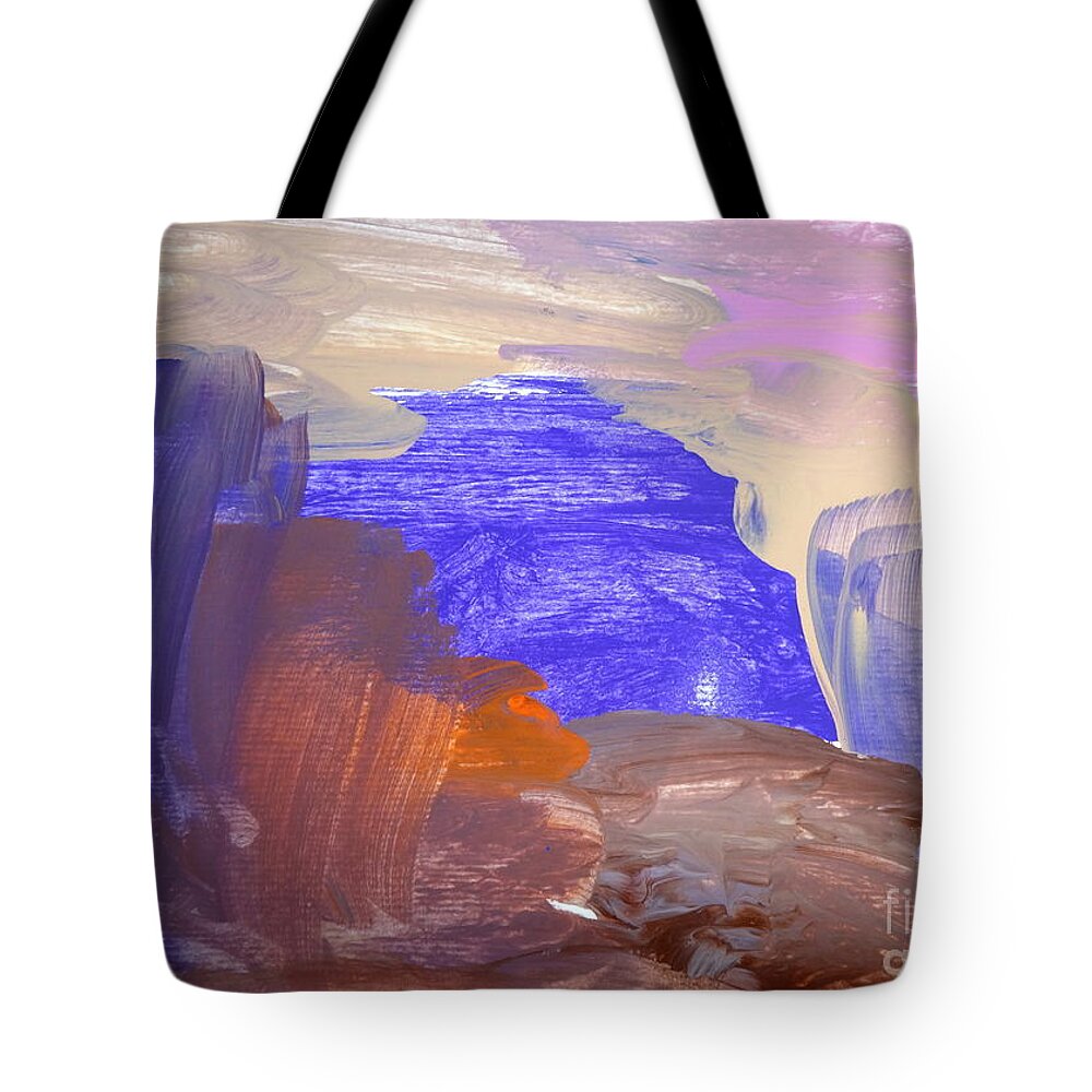 Desert Tote Bag featuring the painting Desert by Hannah by Fred Wilson