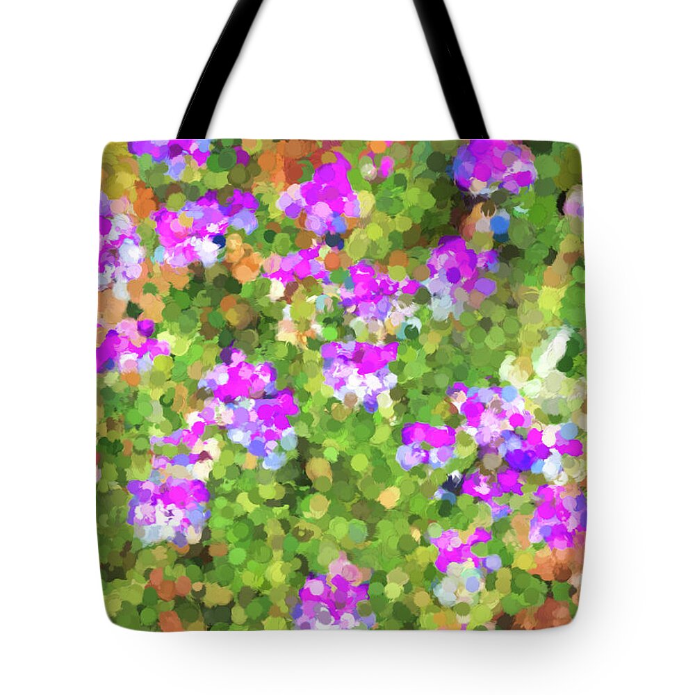 Abstract Tote Bag featuring the photograph Desert Flowers in Abstract by Penny Lisowski