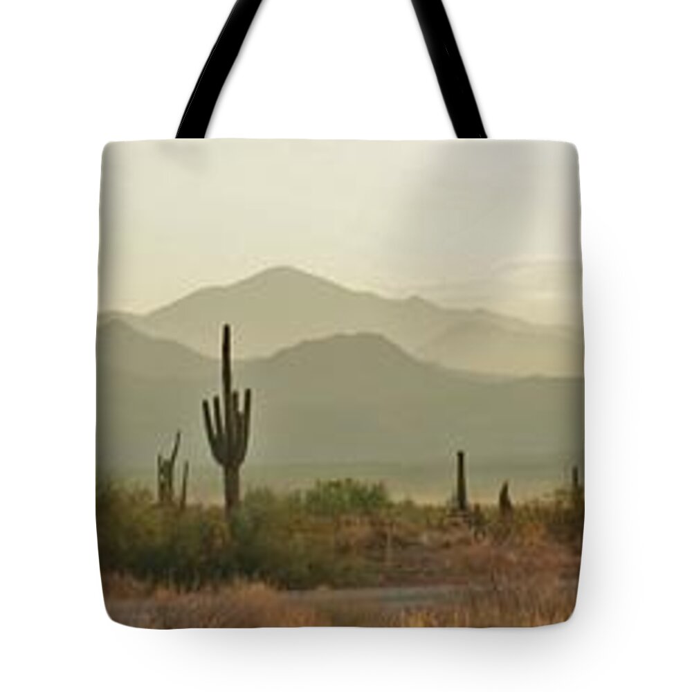 Arizona Tote Bag featuring the photograph Desert Hills by Julie Lueders 