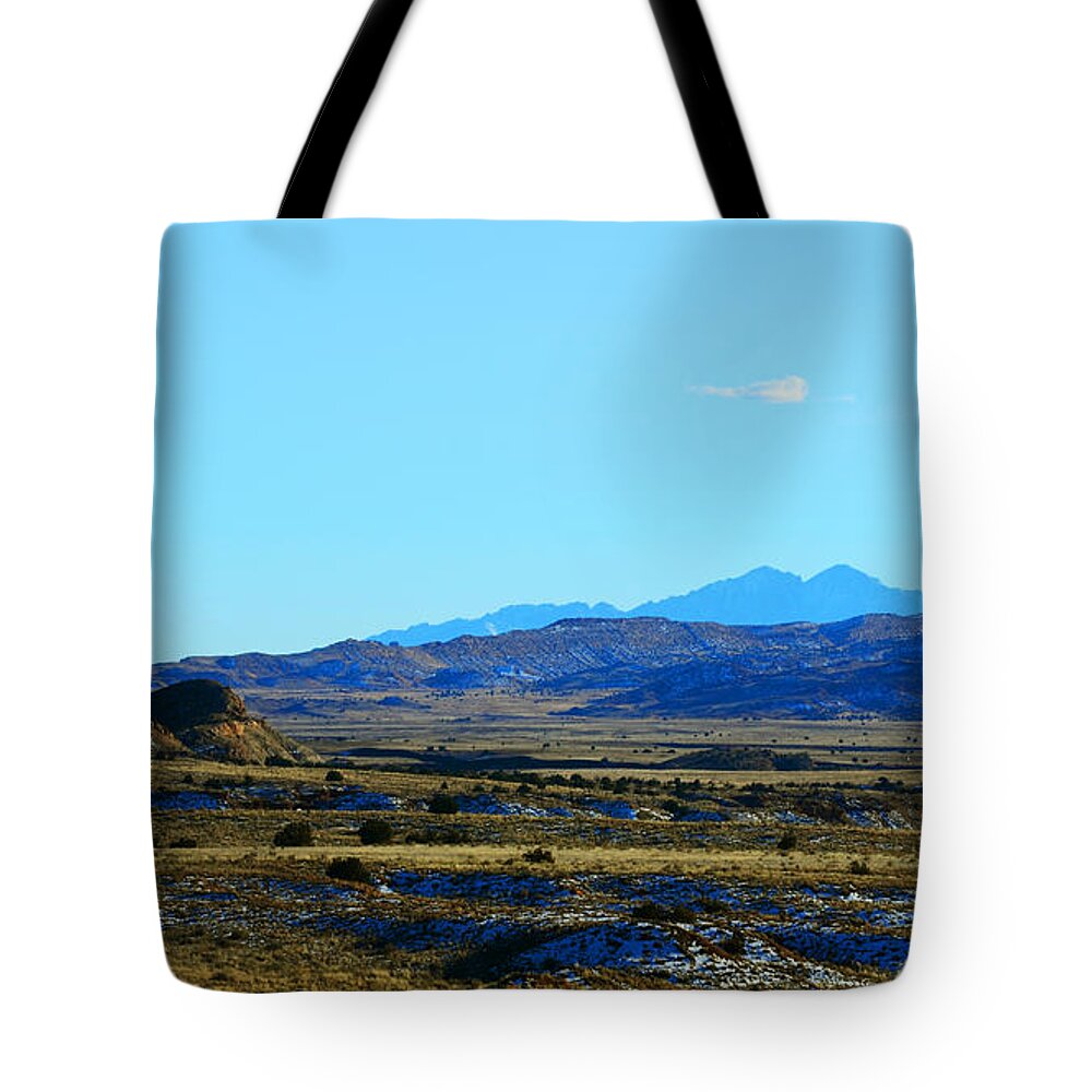 Southwest Landscape Tote Bag featuring the photograph Desert range by Robert WK Clark