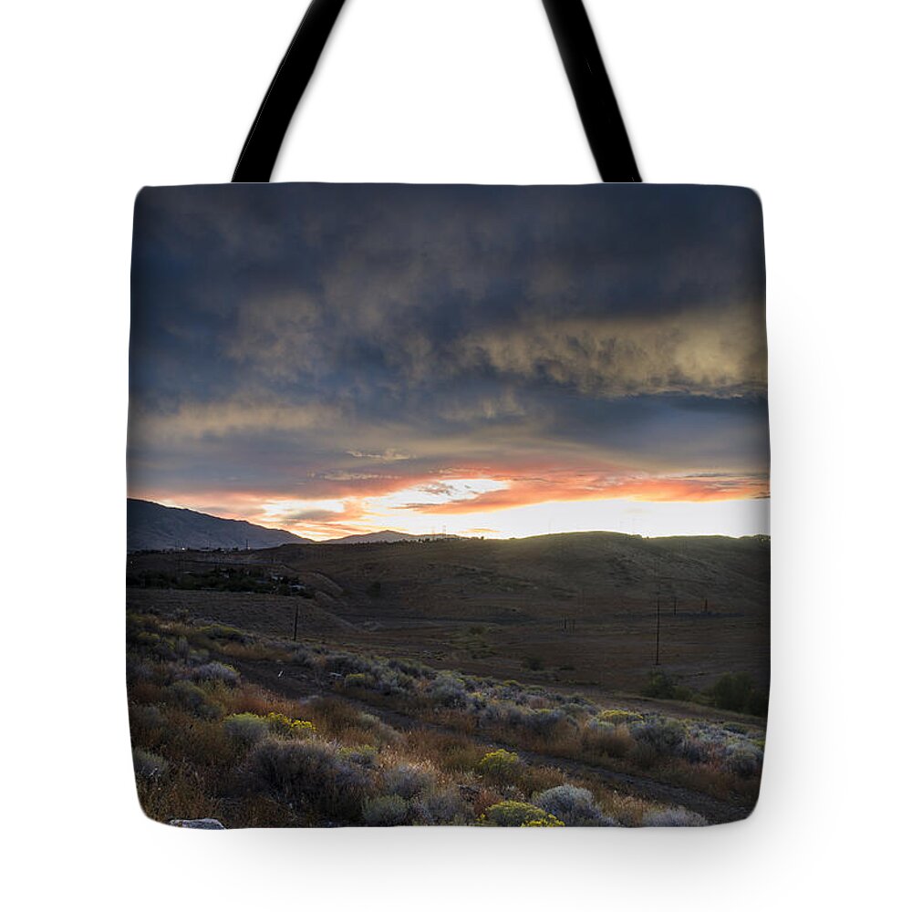 Reno Tote Bag featuring the photograph Desert Sunset by Rick Mosher