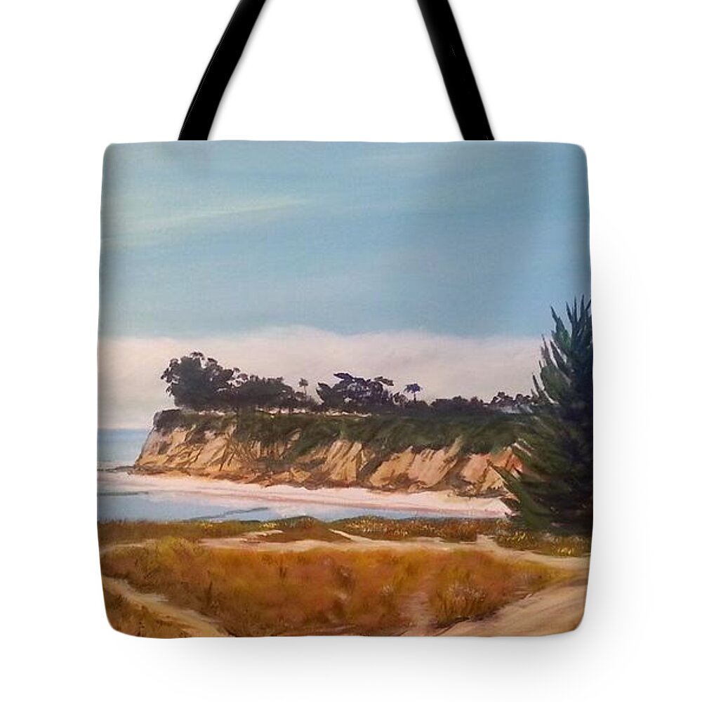 Seascape Tote Bag featuring the painting Short walk to Devereux Point by Jeffrey Campbell