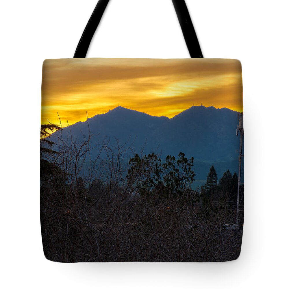 Gnd Filter Tote Bag featuring the photograph Diable Sunset by Robin Mayoff