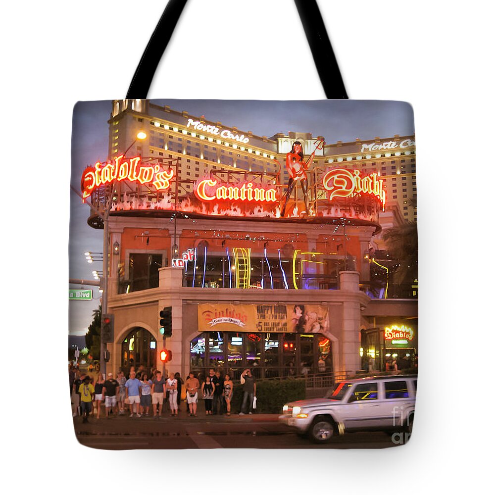 America Tote Bag featuring the photograph Diablo's Cantina in Las Vegas by RicardMN Photography