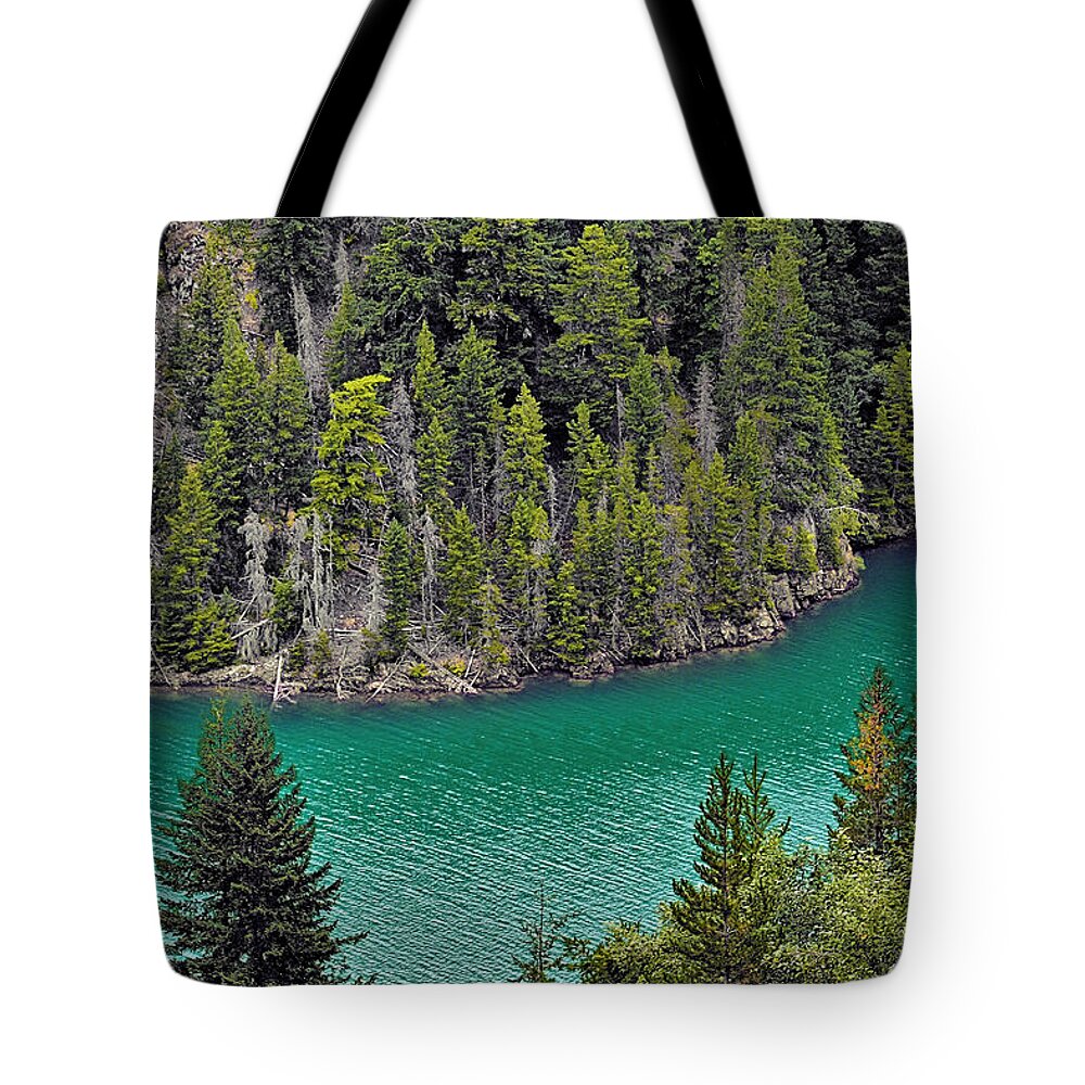 Turquoise Tote Bag featuring the photograph Diabolo Lake North Cascades NP WA by Alexandra Till