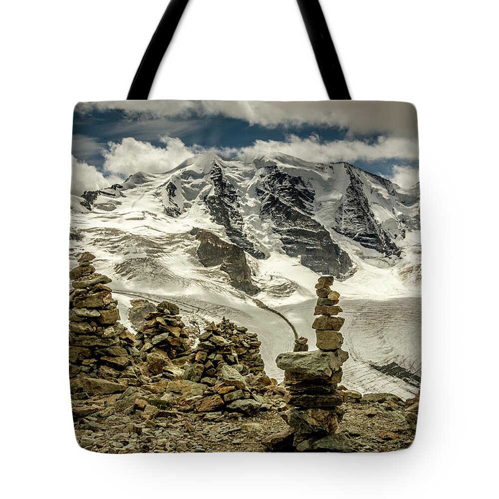 Switzerland Tote Bag featuring the photograph Diavolezza by Wolfgang Stocker
