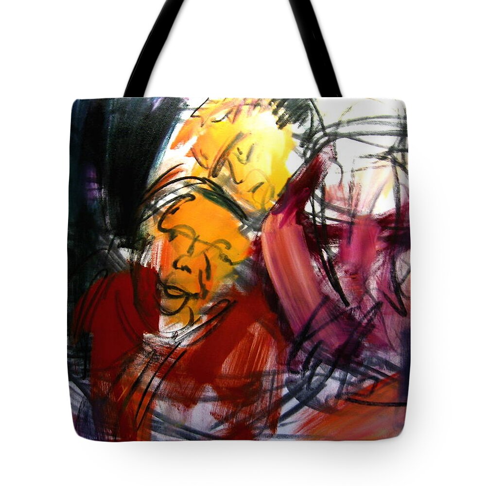 Artists Tote Bag featuring the painting Diego and Maria UNFINISHED by Les Leffingwell
