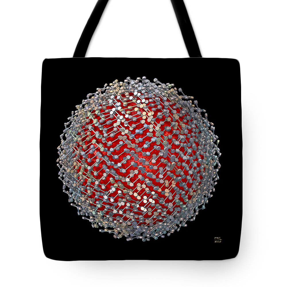Abstract Tote Bag featuring the digital art Differentiation II by Manny Lorenzo