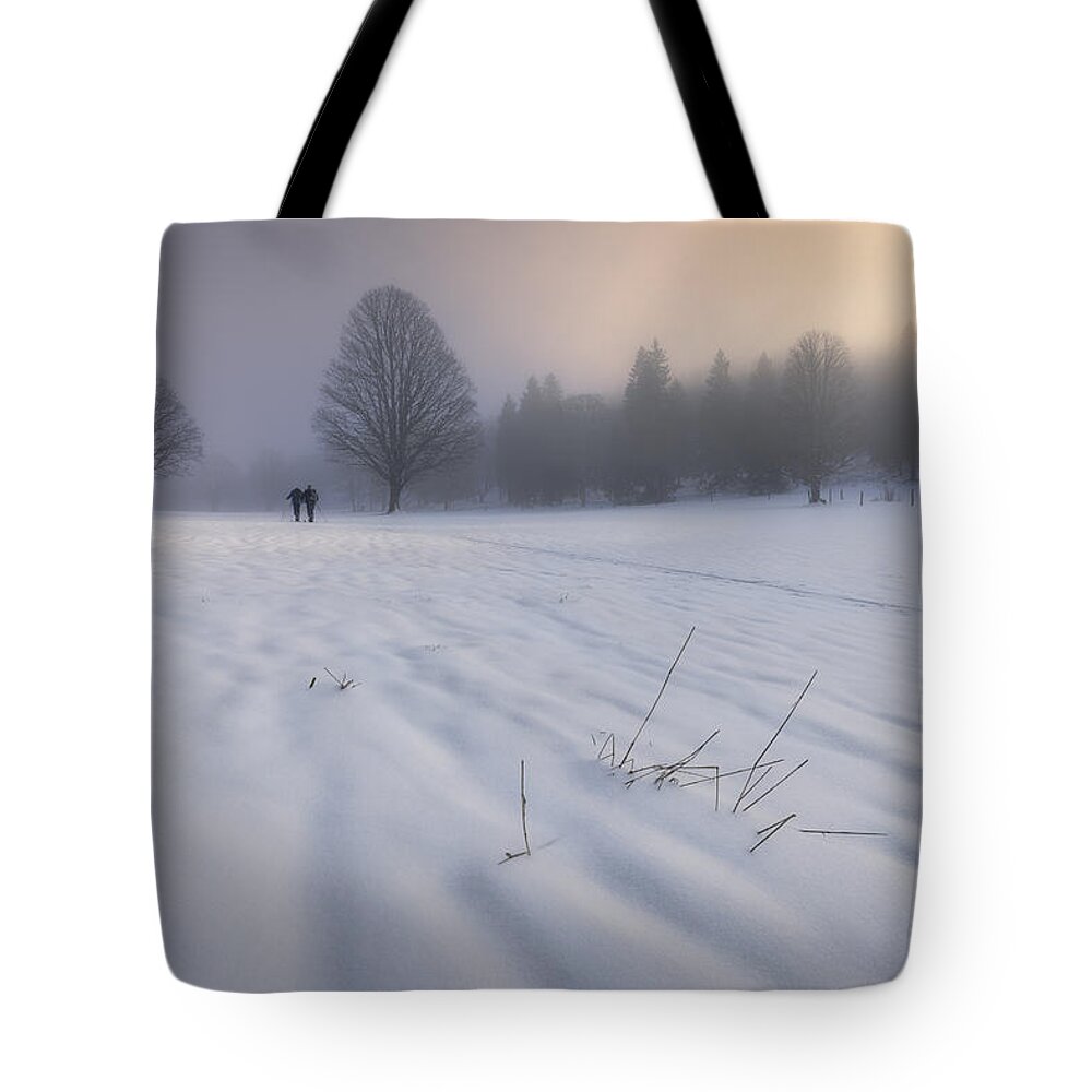 Sunrise Tote Bag featuring the photograph Diffused Light by Dominique Dubied