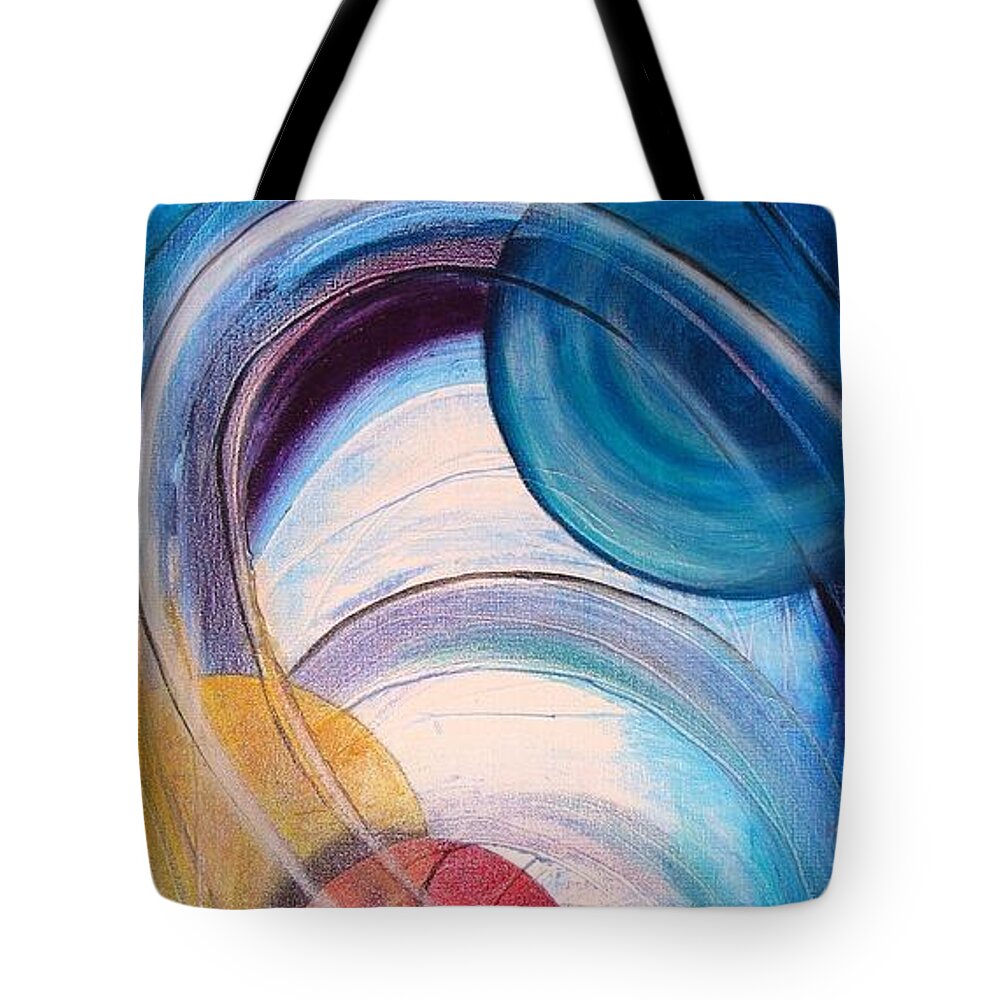 Art Tote Bag featuring the painting Dimensional Portal by Reina Cottier