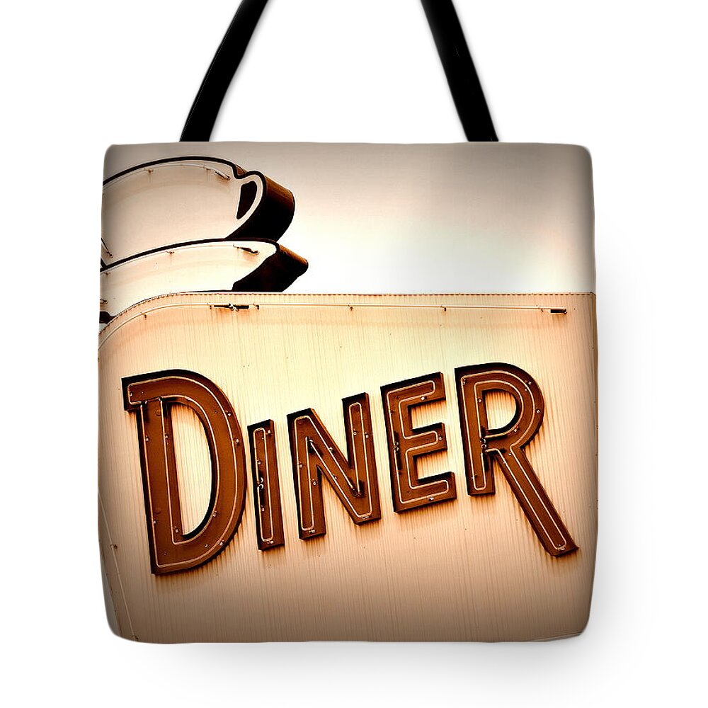 Diner Tote Bag featuring the photograph Diner by Andrea Platt