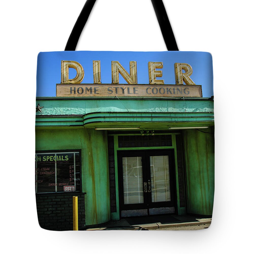 Four Aces Diner Tote Bag featuring the photograph Diner by Robert Hebert