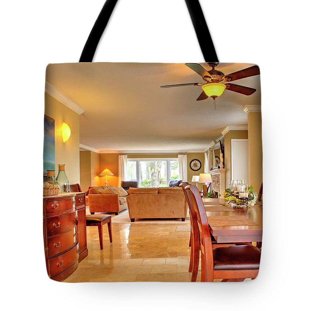 Dining Area Tote Bag featuring the photograph Dining Area by Jeff Kurtz