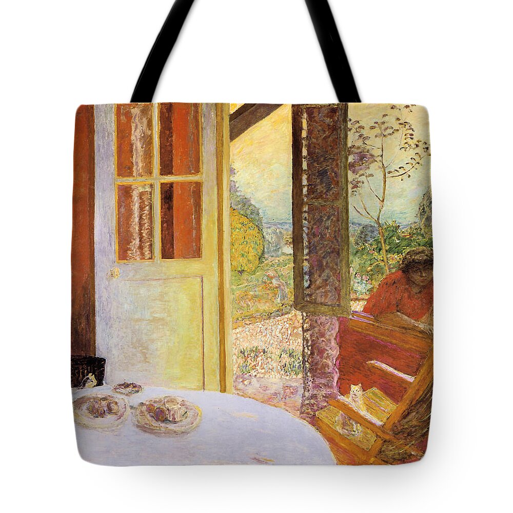 Dining Room In The Country Tote Bag featuring the painting Dining Room in the Country by Pierre Bonnard