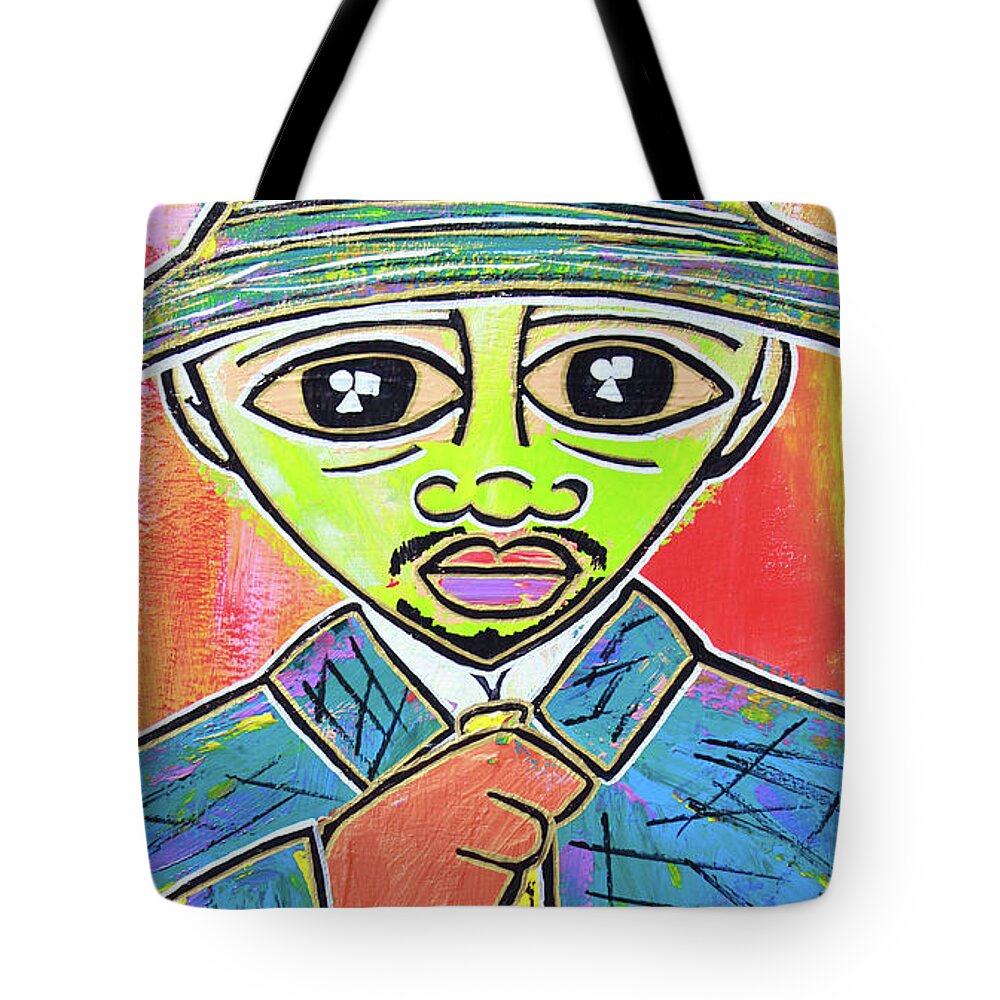  Tote Bag featuring the painting Dipped and Dapper by Odalo Wasikhongo