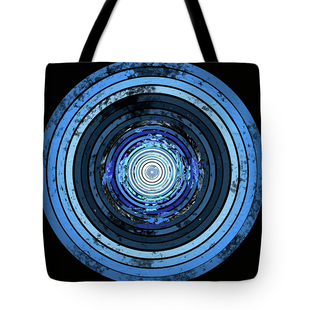 Abstract Tote Bag featuring the digital art Disk by SC Heffner