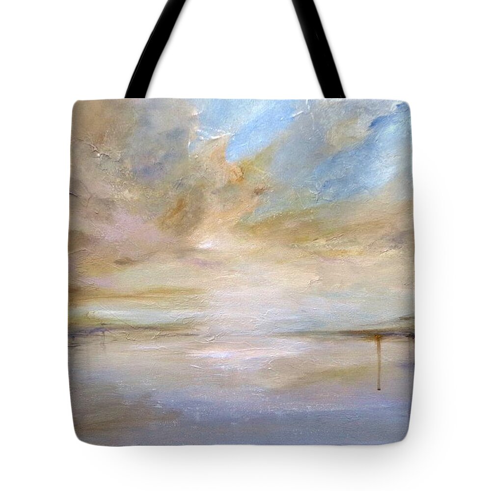 Horizon Tote Bag featuring the painting Distant Memory by Dina Dargo