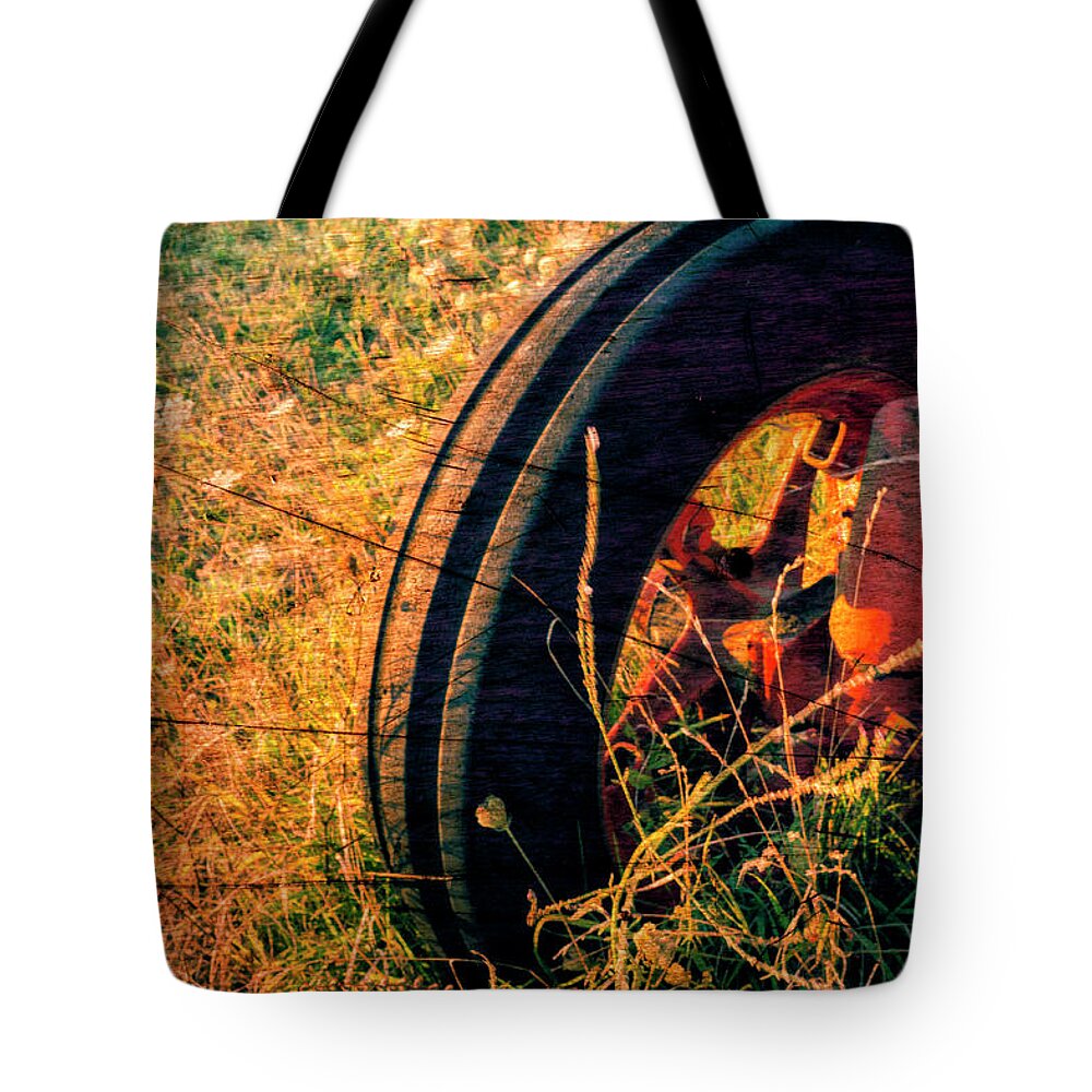 Tractor Tote Bag featuring the photograph Distressed old Tractor by John Paul Cullen