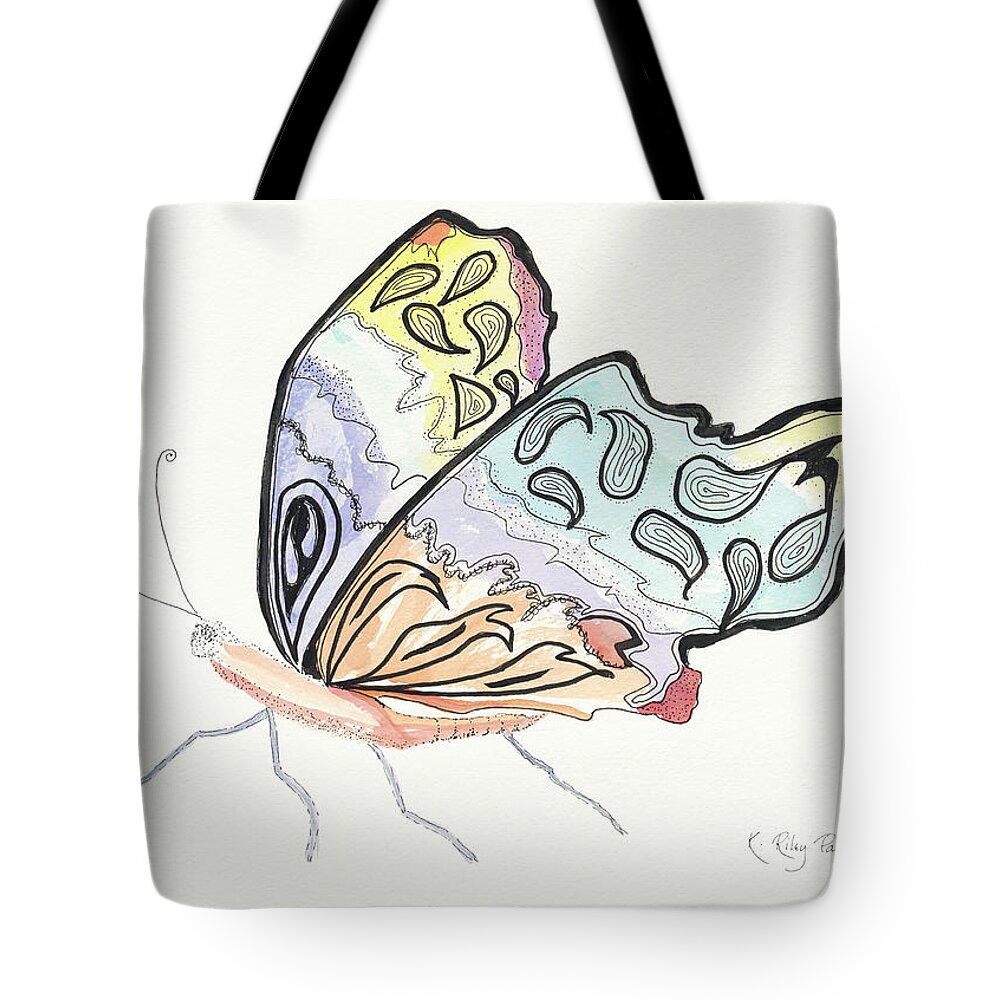 Butterfly Tote Bag featuring the painting Diva by Kathryn Riley Parker