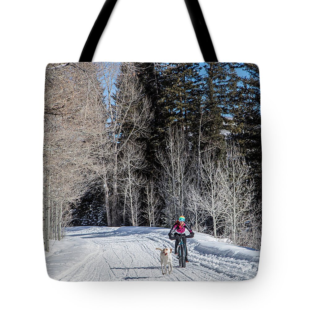  Tote Bag featuring the photograph Do they sell snow tires for bikes by Carol M Highsmith