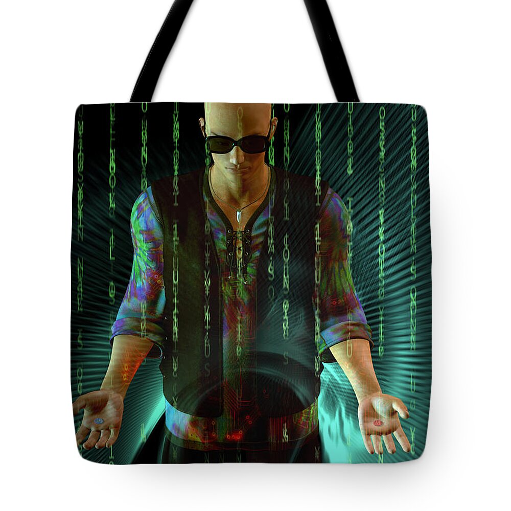 Fate Tote Bag featuring the digital art DO you believe ...  in FATE? by Shadowlea Is