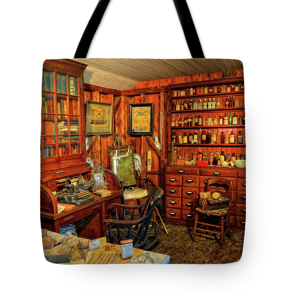 Doctors Office Tote Bag featuring the photograph Doctors Office by Dave Mills