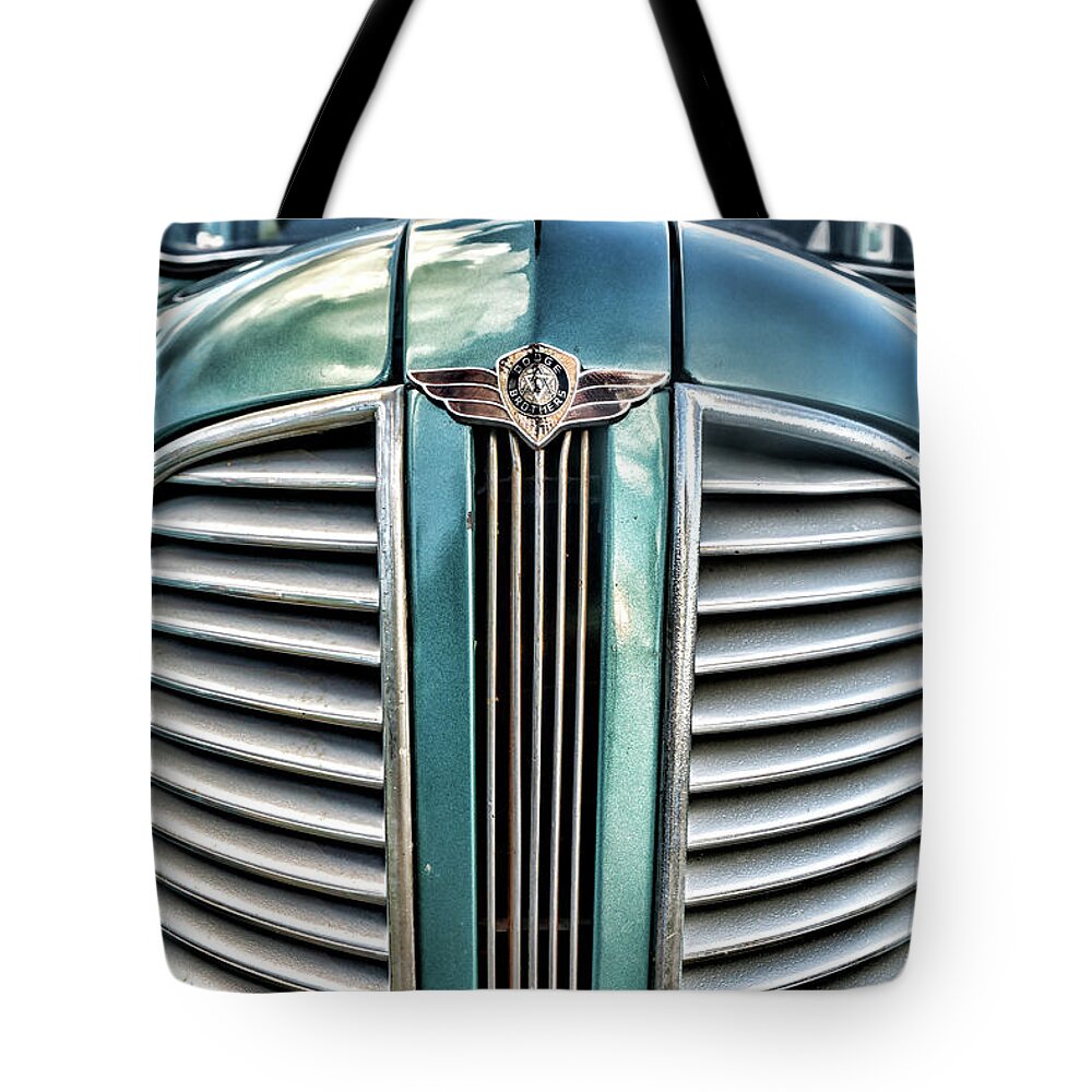 Dodge Brothers Blue Tote Bag featuring the photograph Dodge Brothers Blue by Sharon Popek