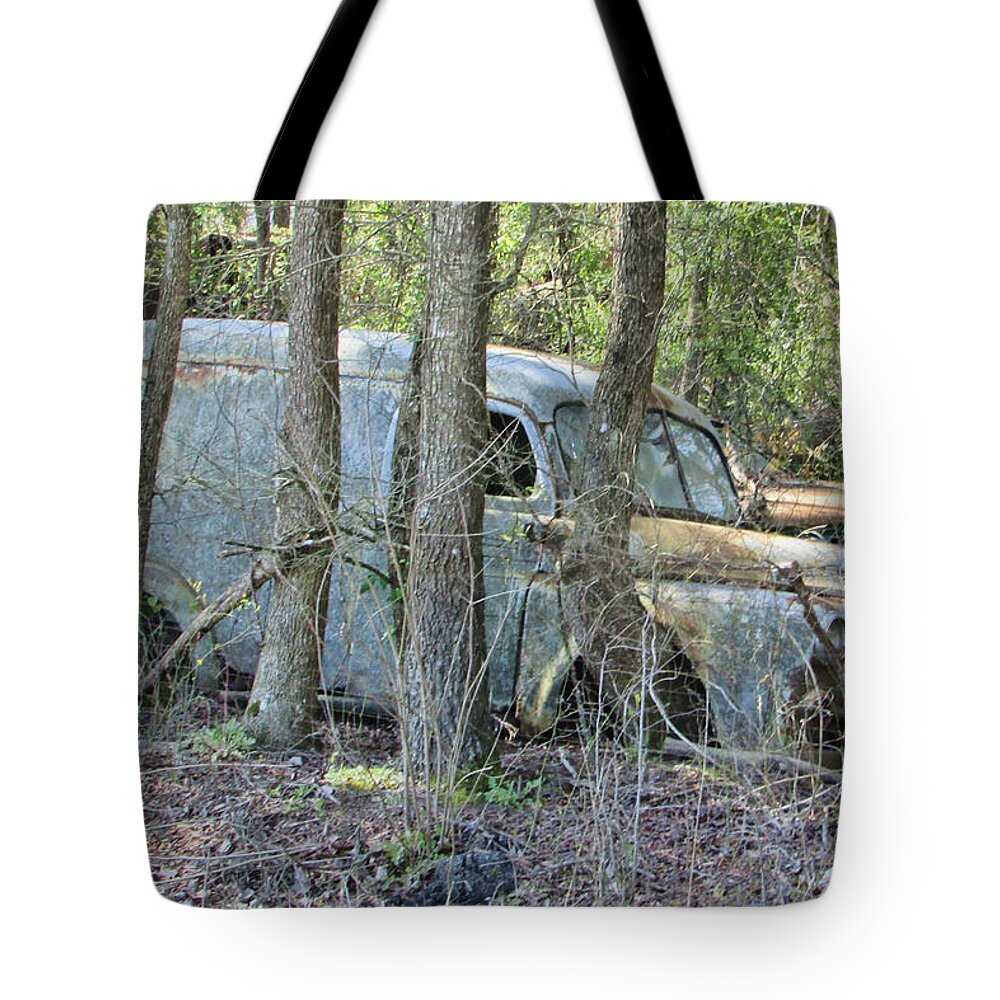 Victor Montgomery Tote Bag featuring the photograph Dodge Delivery Van by Vic Montgomery