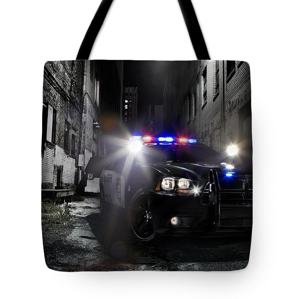 Dodge Tote Bag featuring the digital art Dodge by Maye Loeser