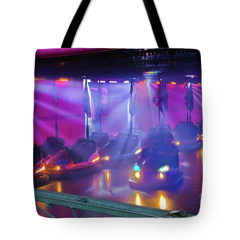 Bumper Cars Tote Bag featuring the photograph Dodgems by Terri Waters