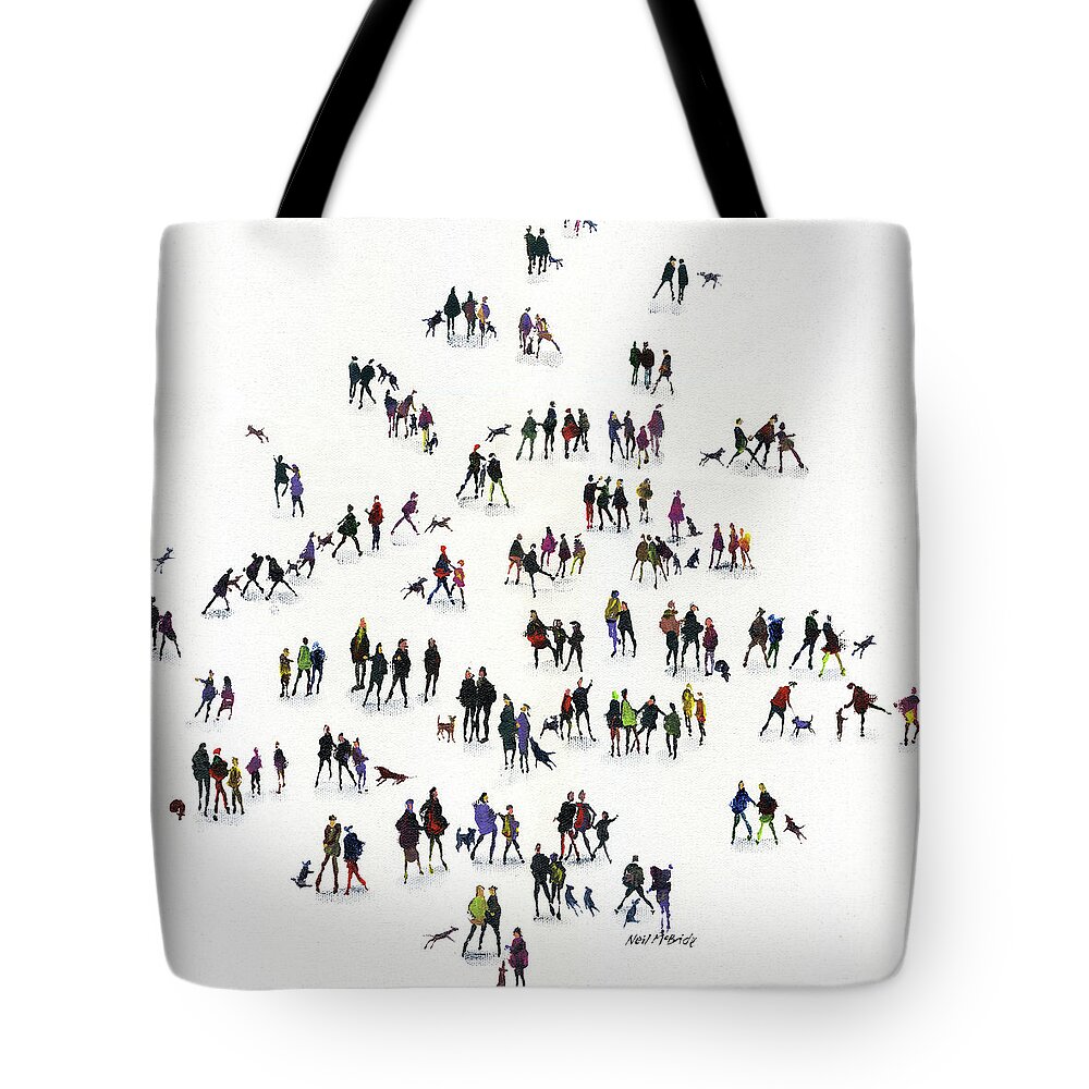Dog Training Tote Bag featuring the painting Dog Training by Neil McBride