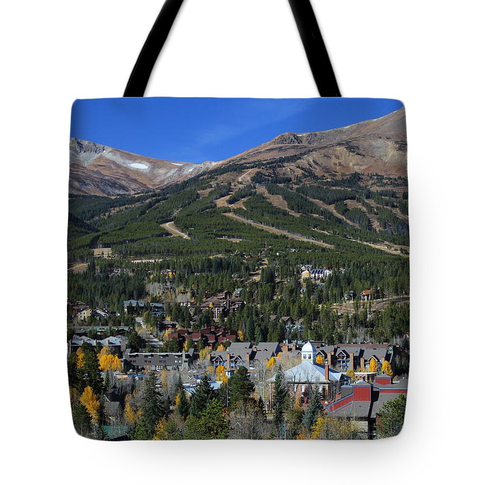 Breckenridge Tote Bag featuring the photograph I'm Doing My Snow Dance by Fiona Kennard