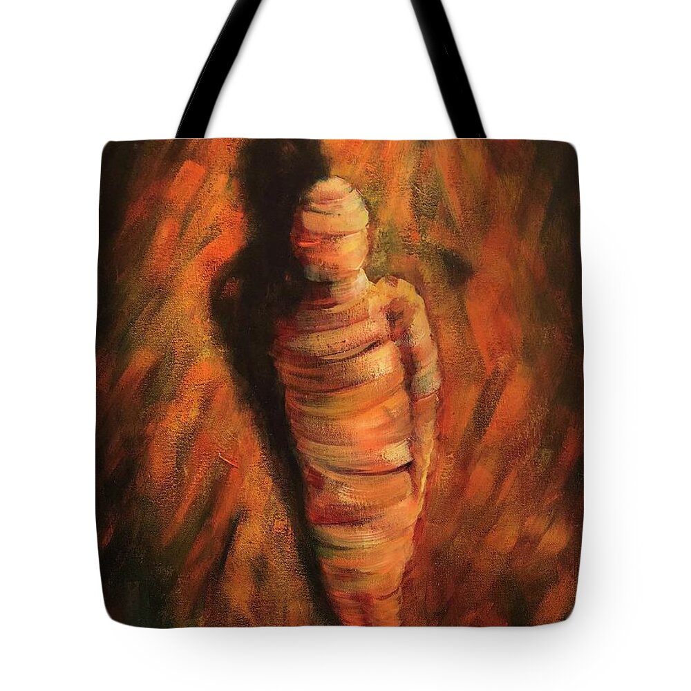 Doll Tote Bag featuring the painting Doll by Rand Burns