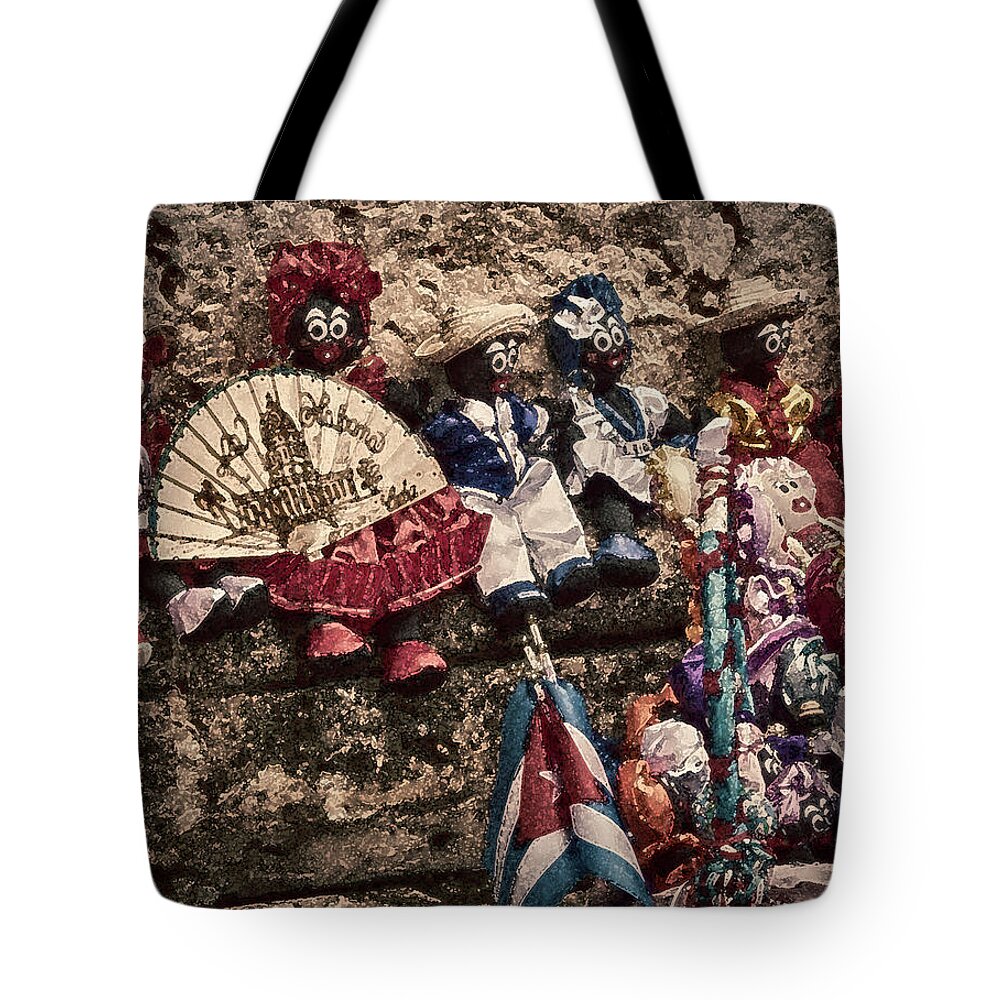 Cuban Dolls Tote Bag featuring the photograph Dolls by Jessica Levant