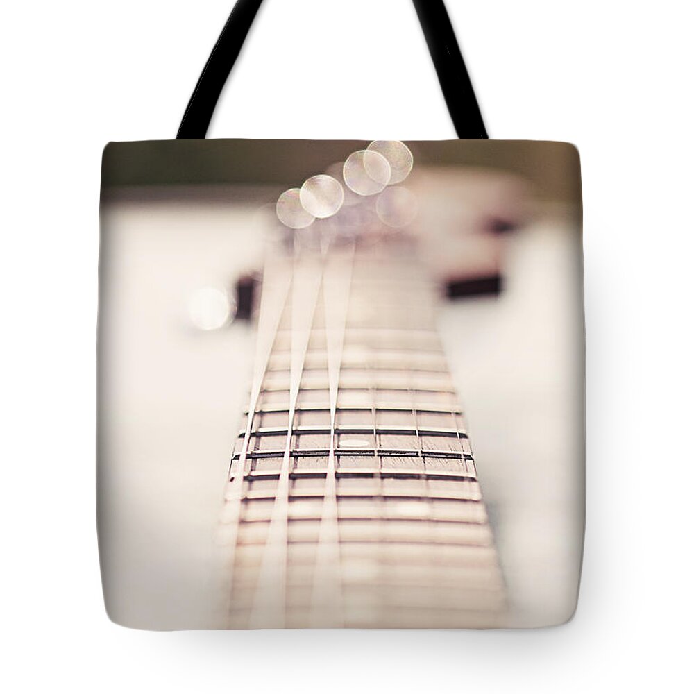 Guitar Tote Bag featuring the photograph Don't Fret by Linda Lees