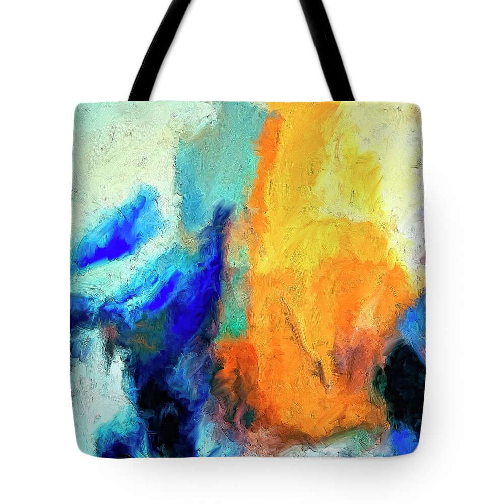 Don't Look Down Tote Bag featuring the painting Don't Look Down by Dominic Piperata