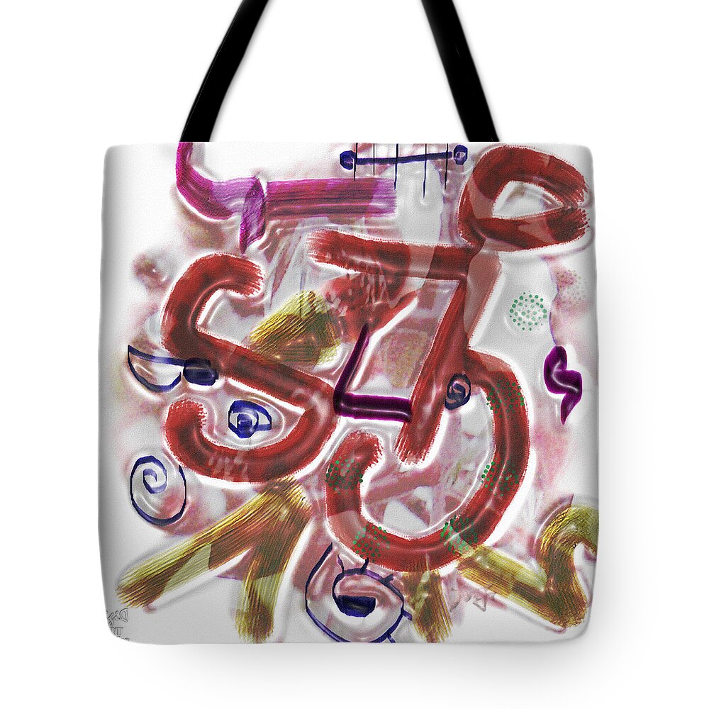 Ebsq Tote Bag featuring the digital art Doodles by Dee Flouton