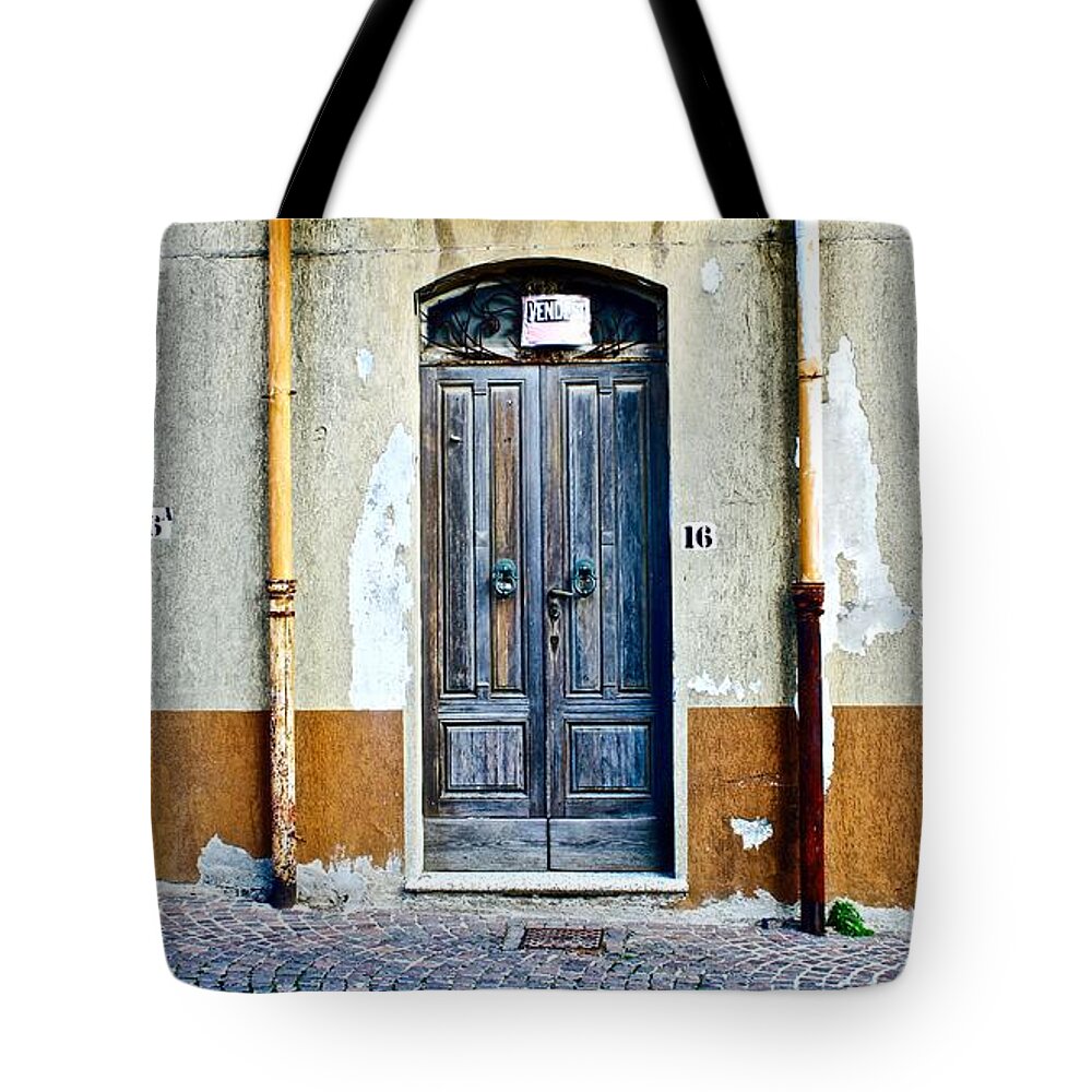 Pattada Italy Tote Bag featuring the photograph Door fancy by Phil Cappiali Jr