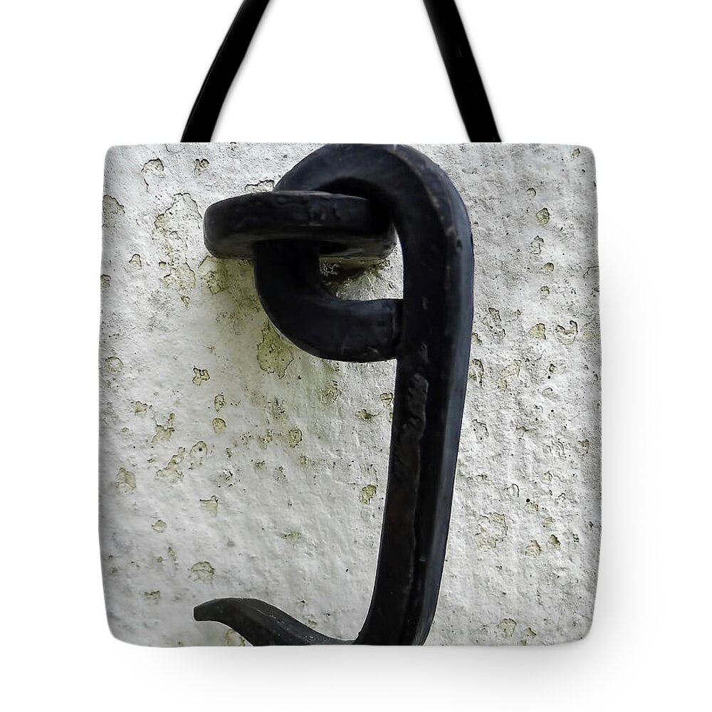 Door Tote Bag featuring the photograph Door Latch On The Lighthouse by D Hackett