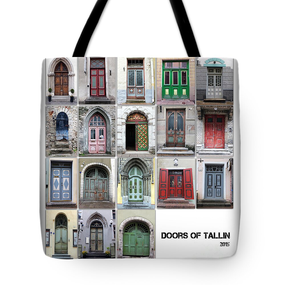 Tallinn Tote Bag featuring the photograph Doors Of Tallinn by Justyna Jaszke JBJart