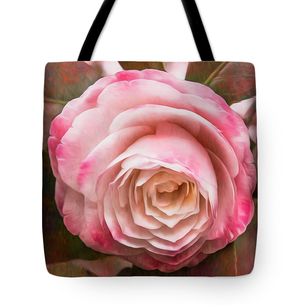 Camellia Tote Bag featuring the photograph Doris Ellis Camellia by Cynthia Wolfe