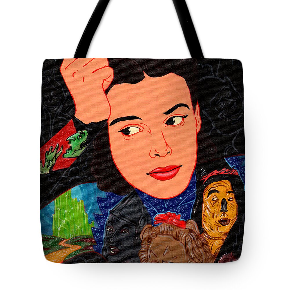 Wizard Of Oz Tote Bag featuring the painting Dorothy Of Oz by Jason Wright