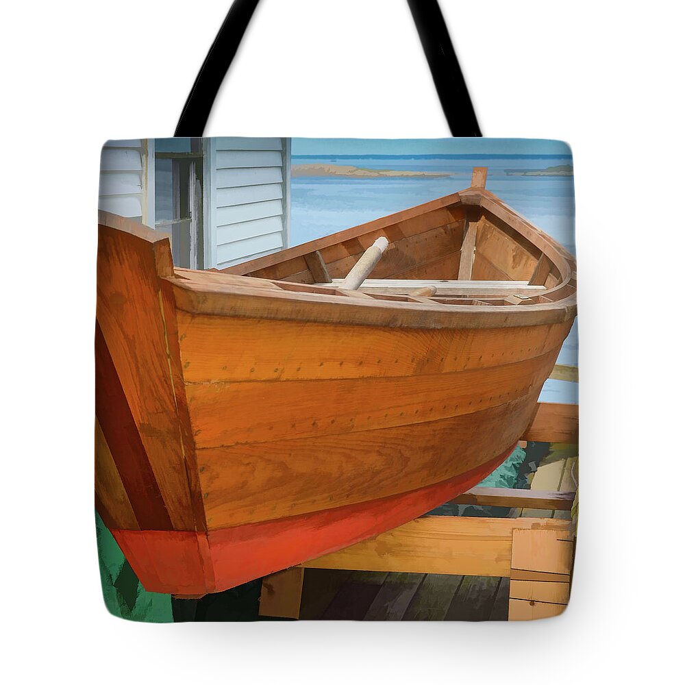 Boat Tote Bag featuring the photograph Dory by David Thompsen