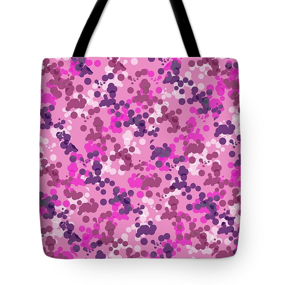 Dots Tote Bag featuring the digital art Dotted Camo by Louisa Knight