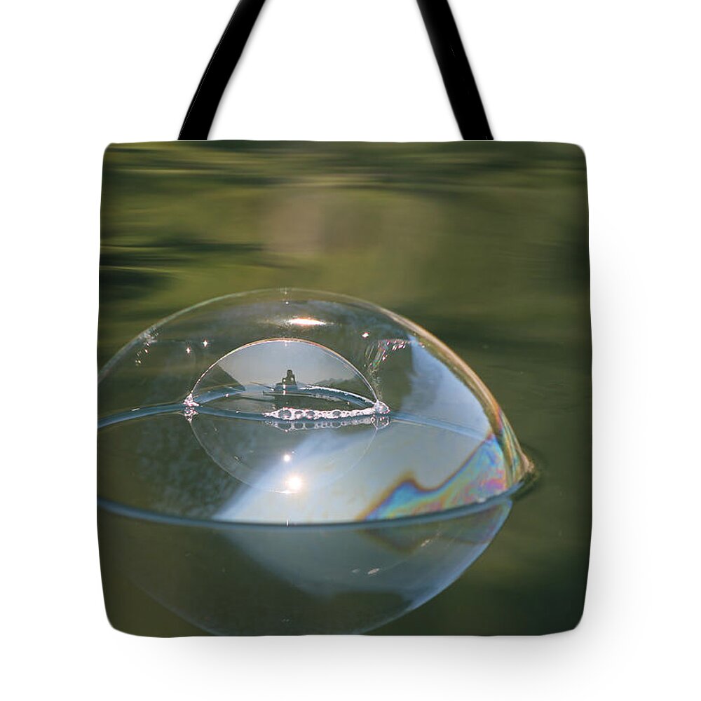 Bubble Tote Bag featuring the photograph Double Bubble Portrait by Cathie Douglas