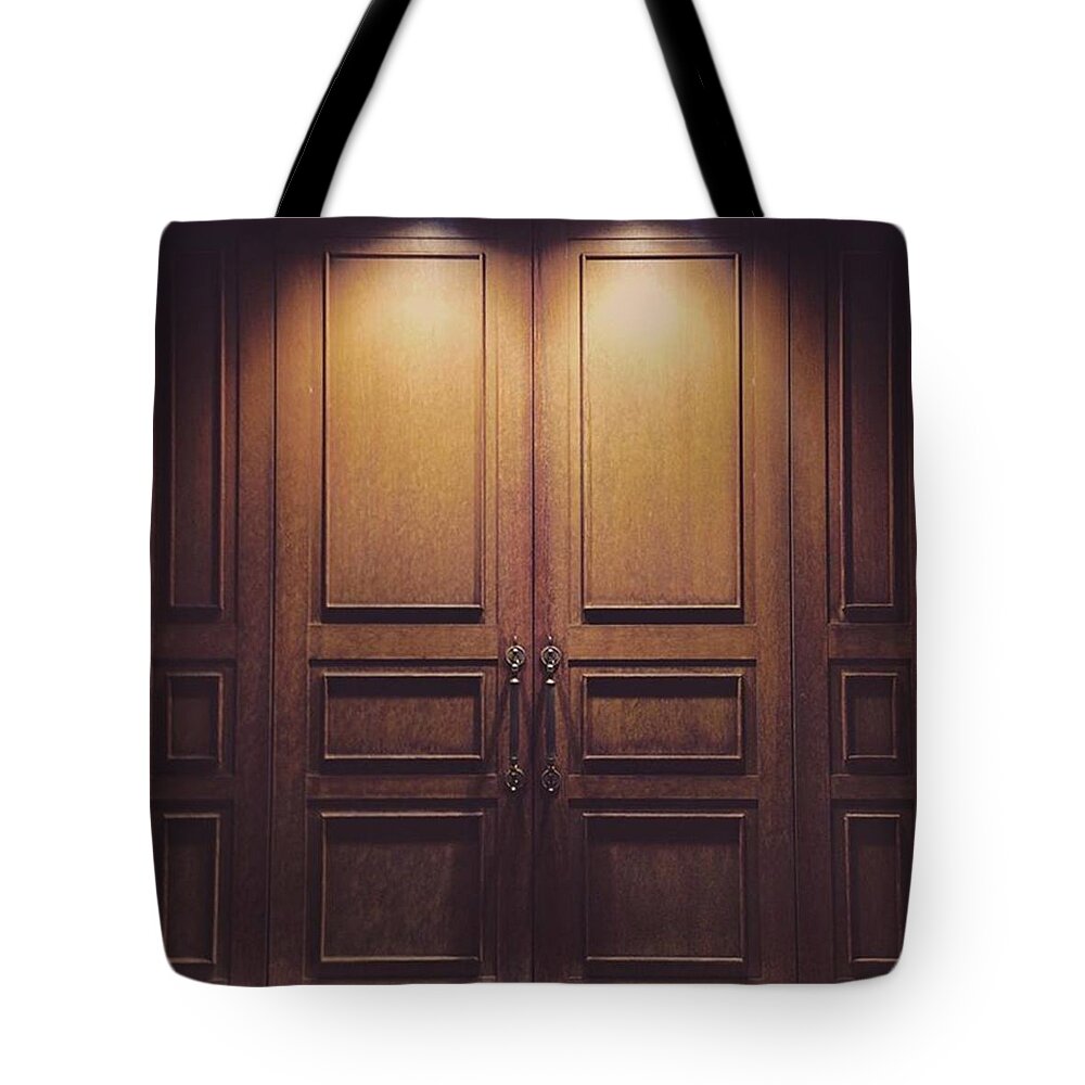 Double Tote Bag featuring the photograph Double Doors Door With The Profound Feeling by Yoshiaki Tanaka