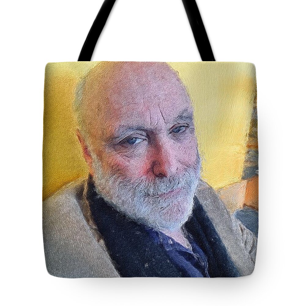 Photoshopped Image Tote Bag featuring the digital art Doug - I'm not that old by Steve Glines