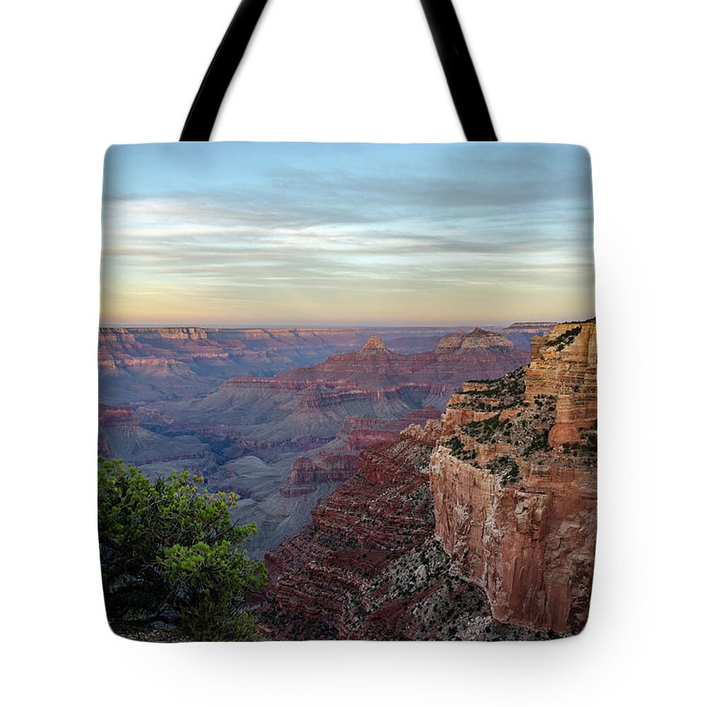 Grand Canyon Tote Bag featuring the photograph Down canyon by Gaelyn Olmsted